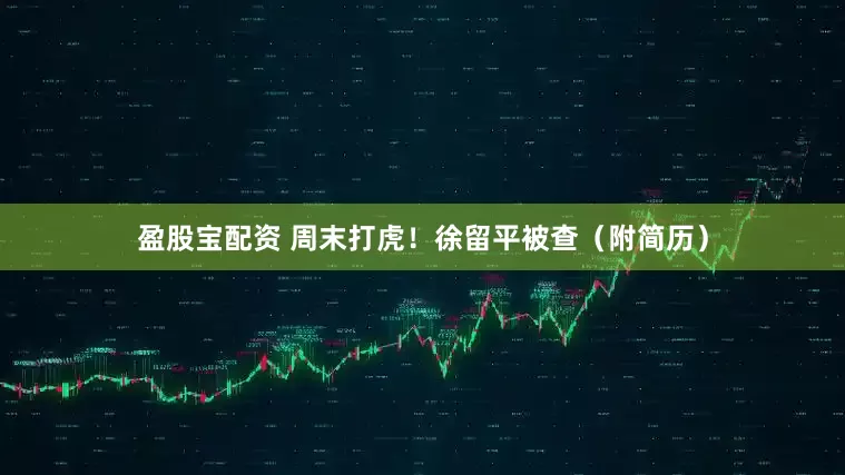 盈股宝配资 周末打虎！徐留平被查（附简历）